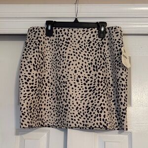 Altar'd State Black and Cream Mini Skirt